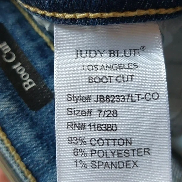 Judy Blue Mid Rise Sz 7 /8 Stretch - Picture 10 of 12